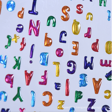 Autocollant Epoxy Alphabet Couleur Personnalisé